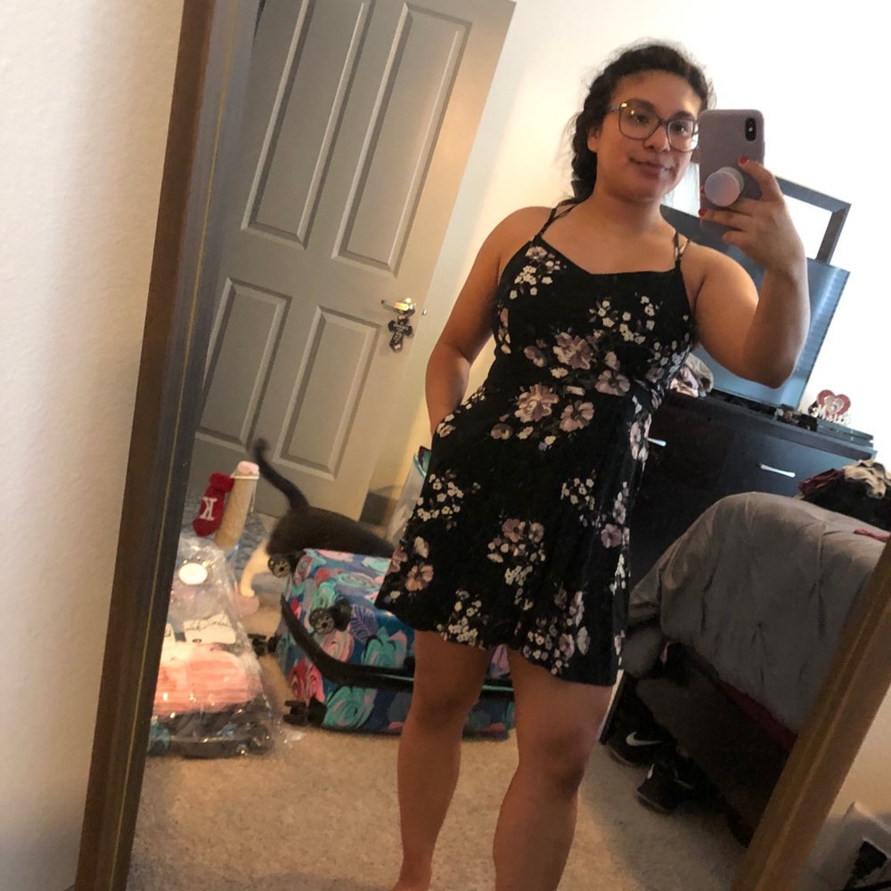 Summer floral mini dress